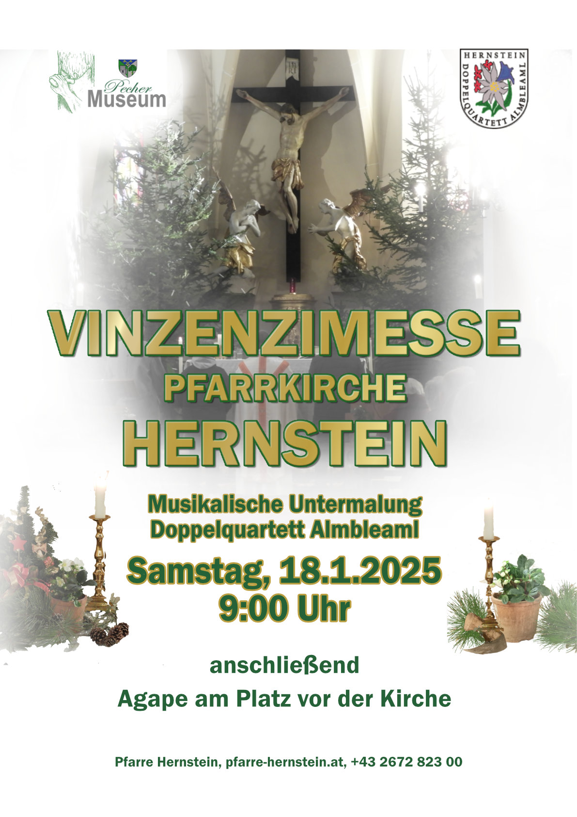 Vinzenzimesse in Hernstein am 18. Jänner 2025 um 9:00 Uhr