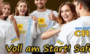 T-Shirt mit Aufdrucken: "KEAföhrenen-CREW"