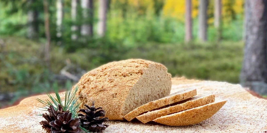 Brot mit aromatischem Kiefernholzmehl